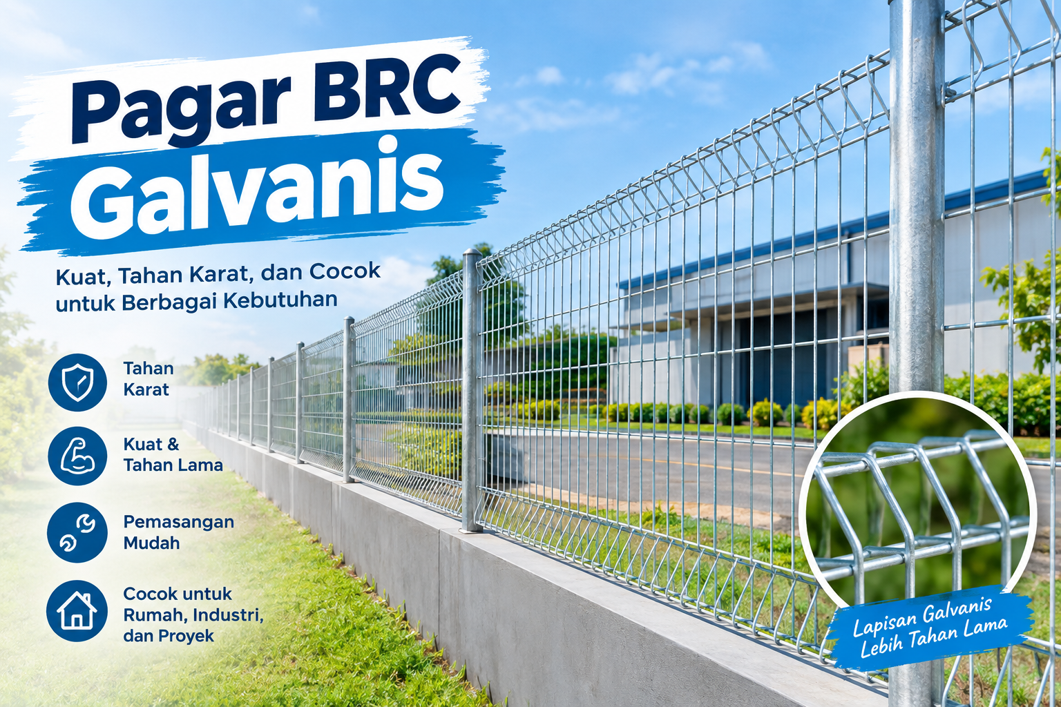 Pagar Brc Galvanis, Pilihan Pagar Praktis untuk Berbagai Kebutuhan